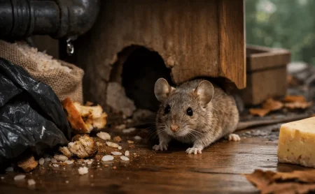 موش در خانه نزدیک سوراخ و غذا – علت ورود موش به خانه